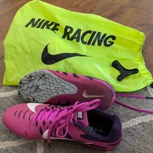 Nike ladies size 8 spike shoes for sprint races